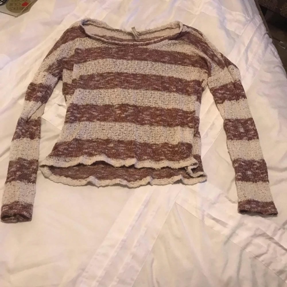 Red and white striped sweater